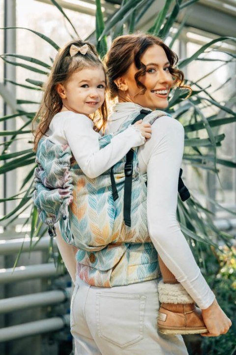 Nosidełko LennyPreschool z tkaniny żakardowej 100% bawełna, rozmiar preschool - ZAPLĄTANI - PLAIT