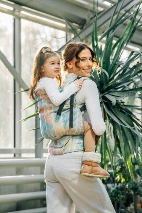 Nosidełko LennyPreschool z tkaniny żakardowej 100% bawełna, rozmiar preschool - ZAPLĄTANI - PLAIT