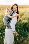 Nosidełko LennyPreschool z tkaniny żakardowej 100% len, rozmiar preschool - ARROW - WAVE