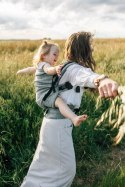 Nosidełko LennyPreschool z tkaniny żakardowej 100% len, rozmiar preschool - ARROW - WAVE