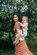 Nosidełko LennyPreschool z tkaniny żakardowej 100% len, rozmiar preschool - ARROW - WHISPER