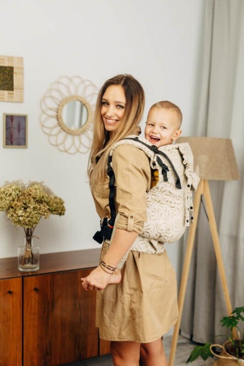 Nosidełko LennyPreschool z tkaniny żakardowej (50% bawełna, 50% wiskoza bambusowa), rozmiar preschool - INFINITY - GOLDEN HOUR