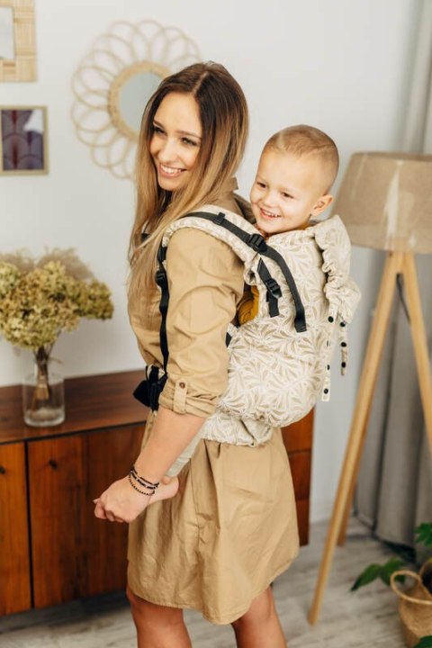 Nosidełko LennyPreschool z tkaniny żakardowej (50% bawełna, 50% wiskoza bambusowa), rozmiar preschool - INFINITY - GOLDEN HOUR