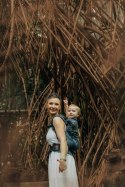 Nosidełko LennyPreschool z tkaniny żakardowej (54% bawełna, 46% TENCEL™ Lyocell), rozmiar preschool - RAINFOREST - NOCTURNAL