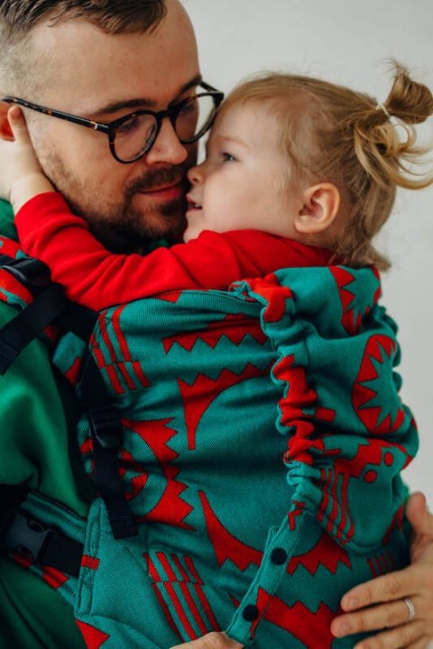 Nosidełko LennyPreschool z tkaniny żakardowej, rozmiar preschool (74% wełna merino, 26% bawełna czesana) - EKSPERYMENT nr 28
