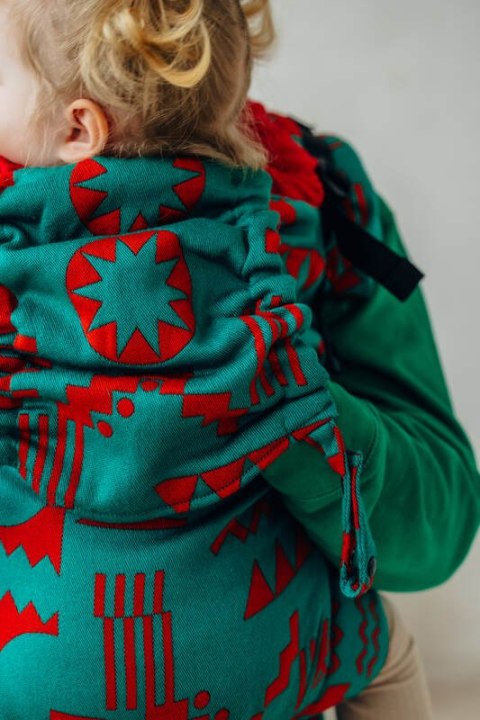 Nosidełko LennyPreschool z tkaniny żakardowej, rozmiar preschool (74% wełna merino, 26% bawełna czesana) - EKSPERYMENT nr 28