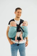 Nosidełko LennyTwin, splot jodełkowy, 100% bawełna , rozmiar standard - MAŁA JODEŁKA OMBRE ZIELEŃ