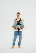 Nosidełko LennyTwin, splot jodełkowy, 100% bawełna , rozmiar standard - MAŁA JODEŁKA OMBRE ZIELEŃ