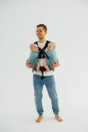 Nosidełko LennyTwin, splot jodełkowy, 100% bawełna , rozmiar standard - MAŁA JODEŁKA OMBRE ZIELEŃ