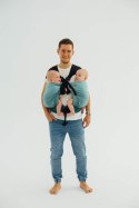 Nosidełko LennyTwin, splot jodełkowy, 100% bawełna , rozmiar standard - MAŁA JODEŁKA OMBRE ZIELEŃ