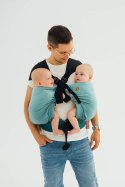 Nosidełko LennyTwin, splot jodełkowy, 100% bawełna , rozmiar standard - MAŁA JODEŁKA OMBRE ZIELEŃ
