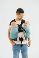 Nosidełko LennyTwin, splot jodełkowy, 100% bawełna , rozmiar standard - MAŁA JODEŁKA OMBRE ZIELEŃ