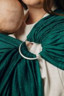 Chusta kółkowa do noszenia dzieci - SZMARAGD, splot jodełkowy- bawełniana - ramię bez zakładek - standard 1.8m