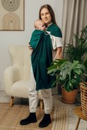 Chusta kółkowa do noszenia dzieci - SZMARAGD, splot jodełkowy- bawełniana - ramię bez zakładek - standard 1.8m