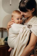 Chusta kółkowa do noszenia dzieci, tkana splotem jodełkowym, bawełna, ramię bez zakładek - MAŁA JODEŁKA LUCE - standard 1.8m