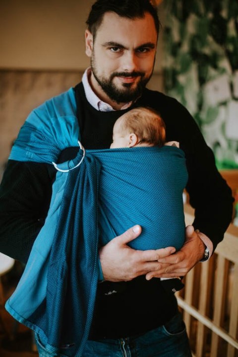 Chusta kółkowa, splot jodełkowy, (100% bawełna), ramię bez zakładek - MAŁA JODEŁKA FADO - standard 1.8m (druig gatunek)