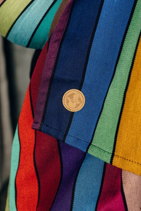 Chusta kółkowa, splot skośno-krzyżowy, (100% bawełna), ramię bez zakładek - KARUZELA BARW - standard 1.8m