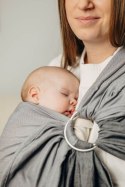Moja pierwsza chusta kółkowa do noszenia dzieci - HOWLIT, tkana splotem skośno-krzyżowym - bawełniana - ramię bez zakładek - sta