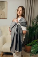 Moja pierwsza chusta kółkowa do noszenia dzieci - HOWLIT, tkana splotem skośno-krzyżowym - bawełniana - ramię bez zakładek - sta