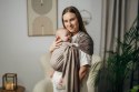 Moja pierwsza chusta kółkowa do noszenia dzieci, tkana splotem jodełkowym, bawełna, ramię bez zakładek - MAŁA JODEŁKA BABY CAFFE