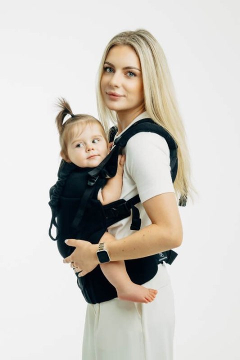 Moje Pierwsze Nosidełko LennyUpGrade PRO, splot jodełkowy, 100% bawełna , rozmiar standard - MAŁA JODEŁKA CZARNY HEBAN