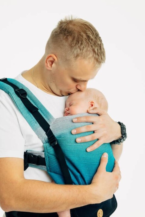 Nosidełko LennyUpGrade PRO z tkaniny skośno-krzyżowej, 100% bawełna , rozmiar standard - AIRGLOW