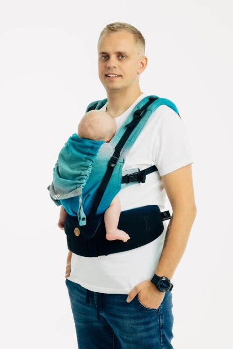 Nosidełko LennyUpGrade PRO z tkaniny skośno-krzyżowej, 100% bawełna , rozmiar standard - AIRGLOW