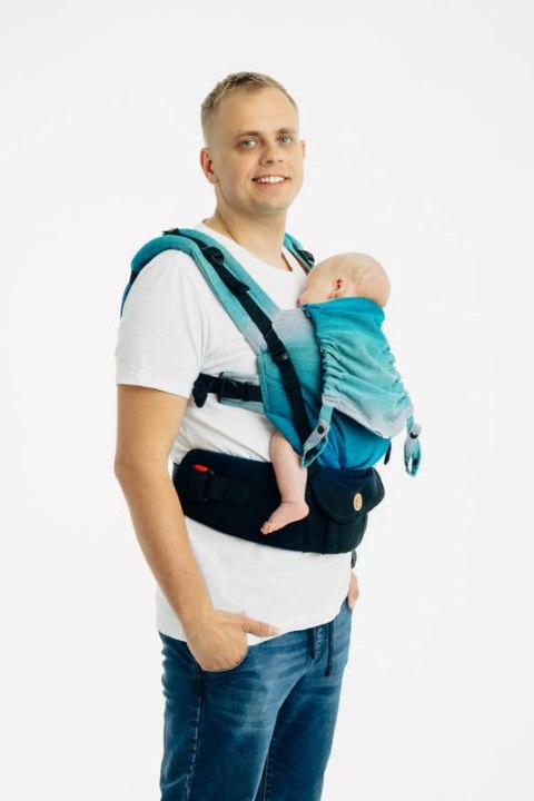 Nosidełko LennyUpGrade PRO z tkaniny skośno-krzyżowej, 100% bawełna , rozmiar standard - AIRGLOW
