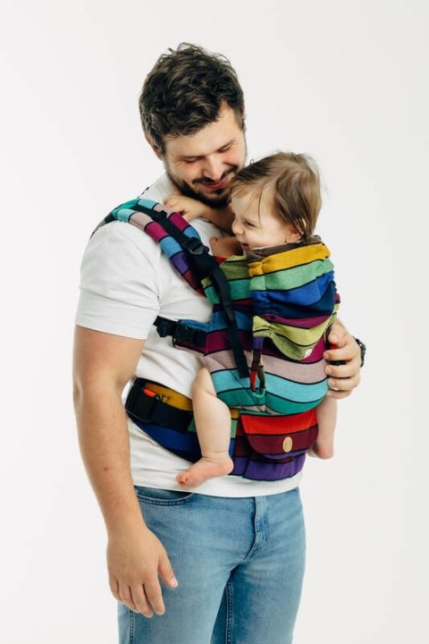 Nosidełko LennyUpGrade PRO z tkaniny skośno-krzyżowej 100% bawełna, rozmiar standard - KARUZELA BARW