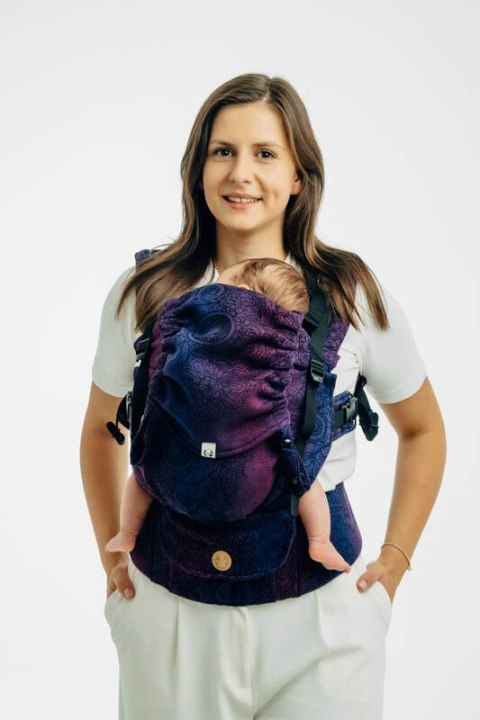 Nosidełko LennyUpGrade PRO z tkaniny żakardowej 100% bawełna , rozmiar standard - DZIKIE WINO - BOUQUET