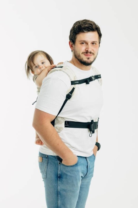 Nosidełko LennyUpGrade PRO z tkaniny żakardowej 100% bawełna , rozmiar standard - PARK JURAJSKI - ICE DESERT
