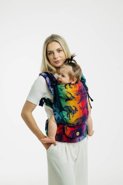 Nosidełko LennyUpGrade PRO z tkaniny żakardowej 100% bawełna , rozmiar standard - PARK JURAJSKI - NOWA ERA