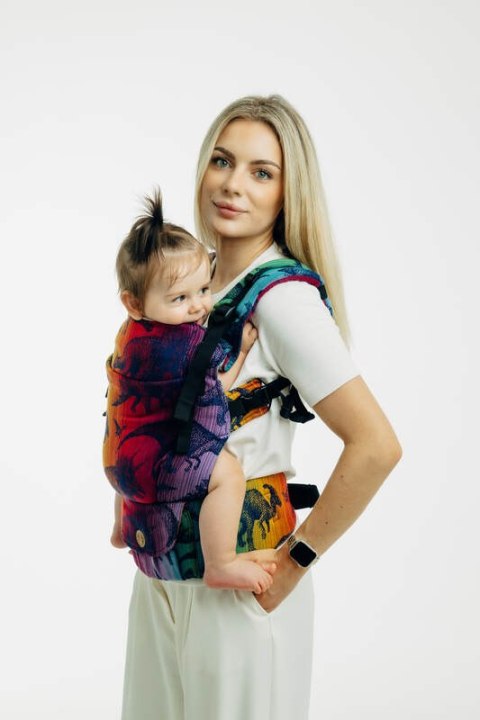 Nosidełko LennyUpGrade PRO z tkaniny żakardowej 100% bawełna , rozmiar standard - PARK JURAJSKI - NOWA ERA