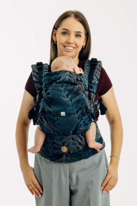 Nosidełko LennyUpGrade PRO z tkaniny żakardowej (54% bawełna, 46% TENCEL™ Lyocell), rozmiar standard - RAINFOREST - NOCTURNAL