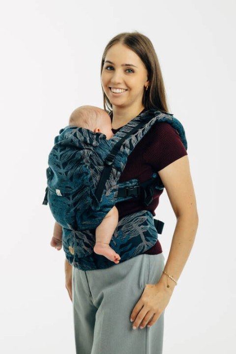 Nosidełko LennyUpGrade PRO z tkaniny żakardowej (54% bawełna, 46% TENCEL™ Lyocell), rozmiar standard - RAINFOREST - NOCTURNAL