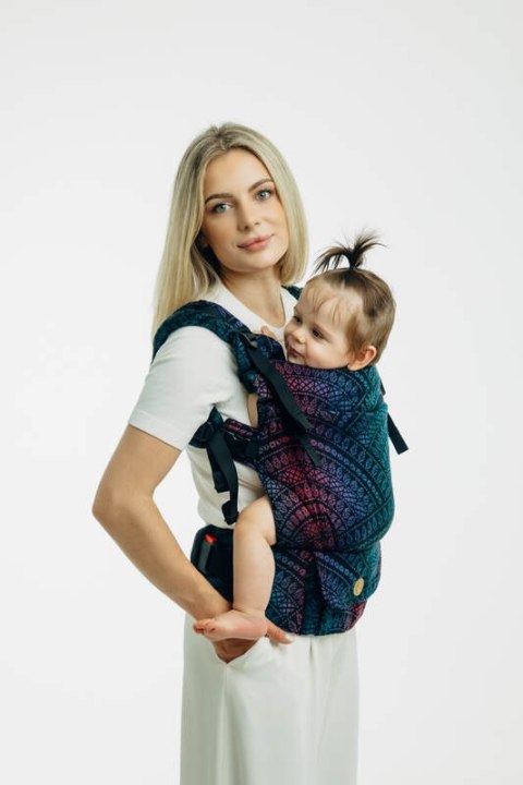 Nosidełko LennyUpGrade PRO z tkaniny żakardowej 60% bawełna, 28% wełna merino, 8% jedwab, 4% kaszmir , rozmiar standard, PAWI OG