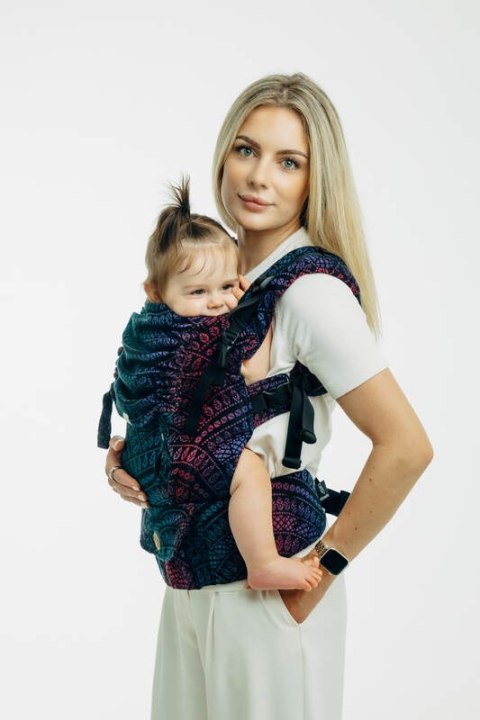 Nosidełko LennyUpGrade PRO z tkaniny żakardowej 60% bawełna, 28% wełna merino, 8% jedwab, 4% kaszmir , rozmiar standard, PAWI OG