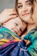 Żakardowa chusta kółkowa do noszenia dzieci, 100% bawełna, ramię bez zakładek - PARK JURAJSKI - NOWA ERA - standard 1.8m