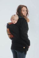 Bluza do noszenia dzieci 3.0 - Czarna z Symfonią Tęczą Dark - rozmiar 3XL