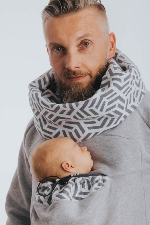 Bluza do noszenia dzieci 3.0 - Szary Melanż z Perłą - rozmiar S