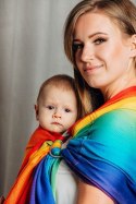 Chusta kółkowa, splot żakardowy, ramię bez zakładek (100% bawełna) - TĘCZOWE DZIECKO - standard 1.8m