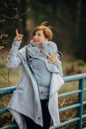 Golfik dla dziecka i mamy (dzianina dresowa) - Szary Melanż