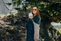 Żakardowa chusta kółkowa do noszenia dzieci (63% bawełna, 37% wełna merino), ramię bez zakładek - ZEBRA - SAVANNA - standard 1.8