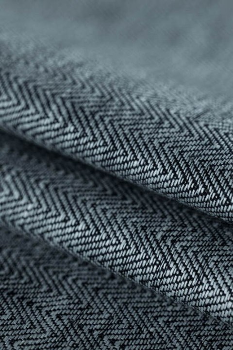 Chusta do noszenia dzieci, splot chevron, 100% len - ARROW - WAVE - rozmiar XS