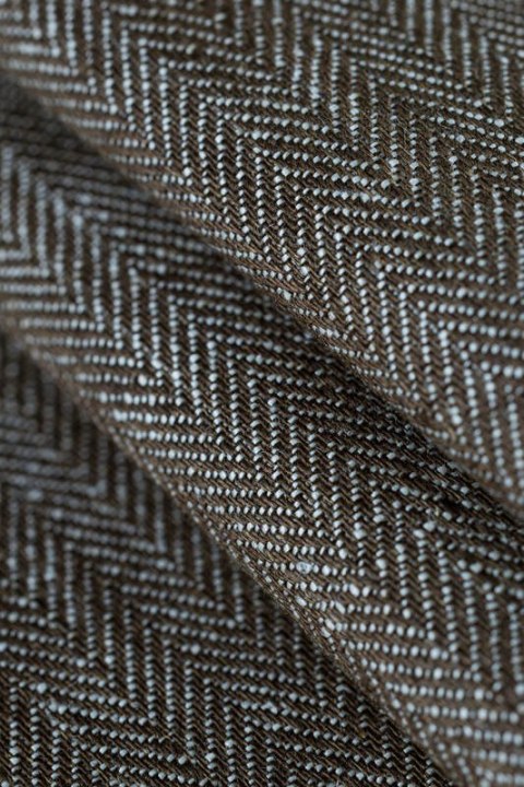 Chusta do noszenia dzieci, splot chevron, 100% len - ARROW - WOOD - rozmiar L