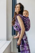 Żakardowa chusta do noszenia dzieci (39% wełna merino, 28% bawełna czesana, 23% len, 10% jedwab tussah) - EKSPERYMENT nr 35 - ro