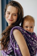 Żakardowa chusta do noszenia dzieci (39% wełna merino, 28% bawełna czesana, 23% len, 10% jedwab tussah) - EKSPERYMENT nr 35 - ro