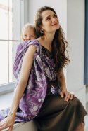 Żakardowa chusta do noszenia dzieci (39% wełna merino, 28% bawełna czesana, 23% len, 10% jedwab tussah) - EKSPERYMENT nr 35 - ro