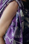 Żakardowa chusta do noszenia dzieci (39% wełna merino, 28% bawełna czesana, 23% len, 10% jedwab tussah) - EKSPERYMENT nr 35 - ro