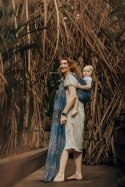 Żakardowa chusta do noszenia dzieci, 54% bawełna, 46% TENCEL™ Lyocell - RAINFOREST - NOCTURNAL - rozmiar S
